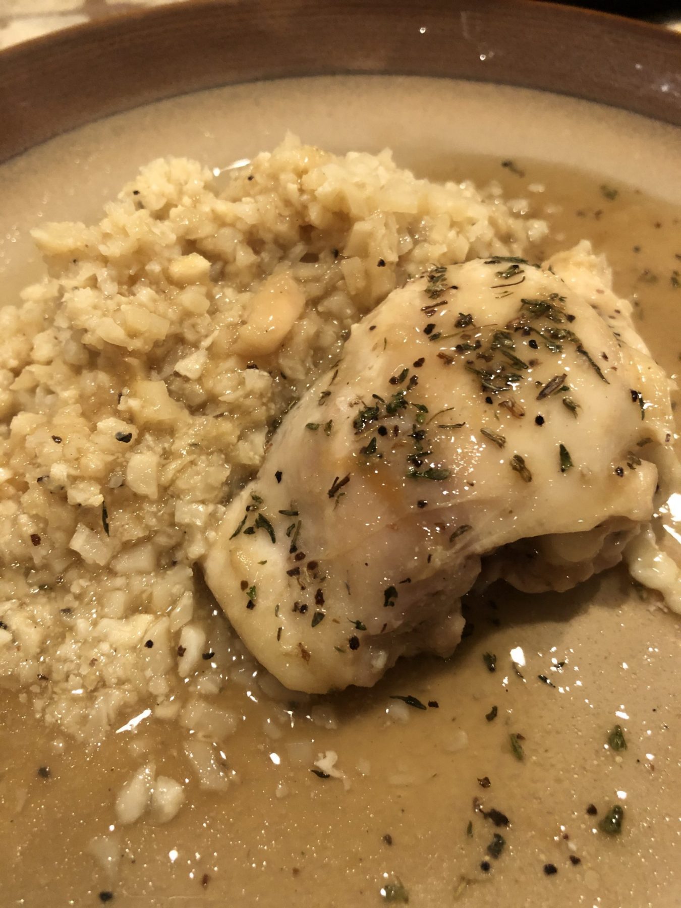 Chicken with Cauliflower Rice