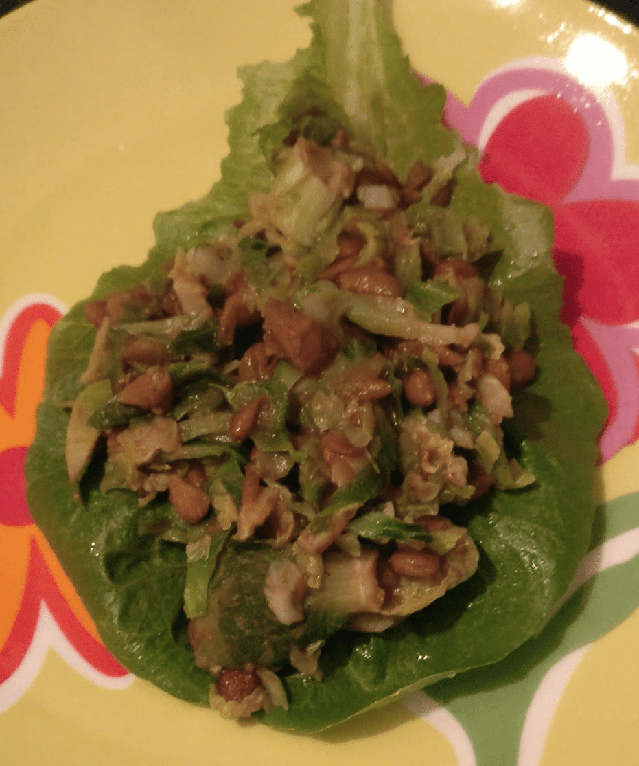 Shaved Brussel Sprouts with Lentils (Vegetarian Protocol)