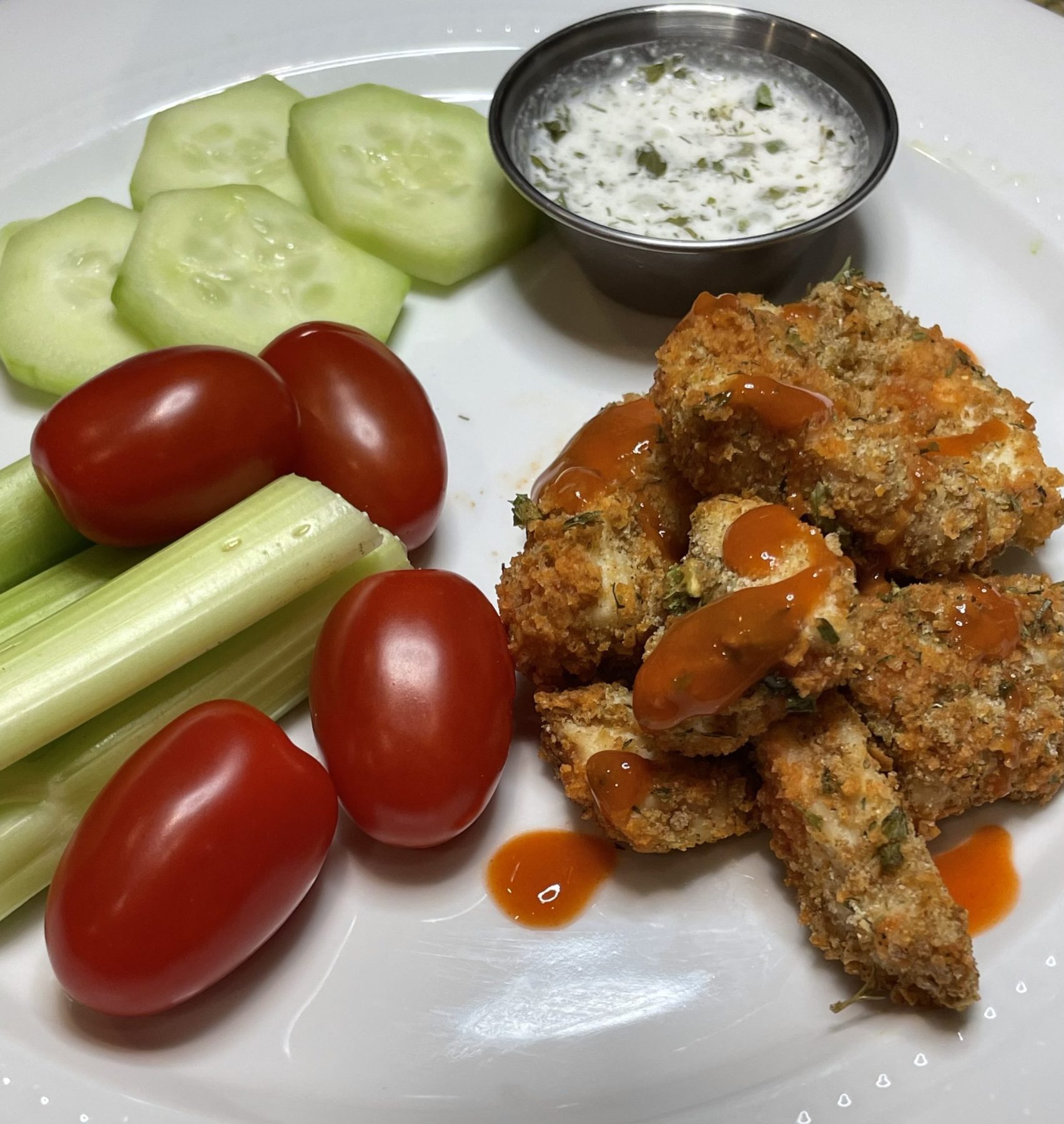 Air Fryer Buffalo-Ranch Chicken Bites