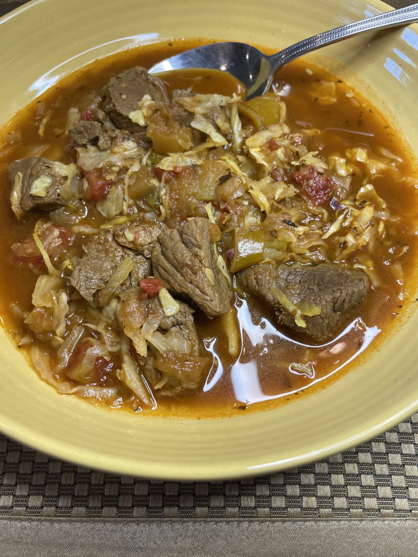Sweet & Sour Beef-Cabbage Soup