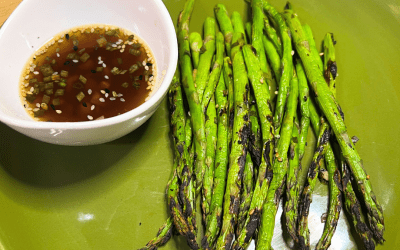 Marinated Grilled Asparagus with Asian Dipping Sauce